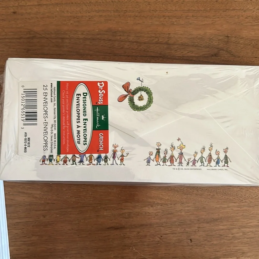 Dr. Seuss White Paper business size envelopes